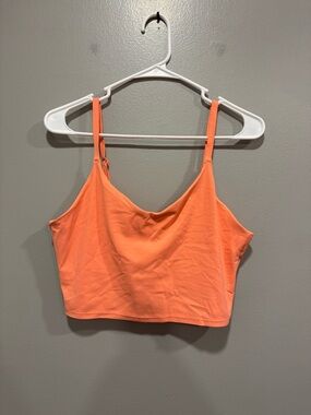 Athleta Cropped Tank Bra in Orange Size Large